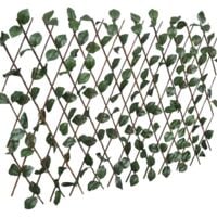 vidaXL Willow Trellis Fences 5 pcs with Artificial Leaves 180x60 cm - Brown