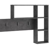 FMD Wall-mounted Coat Rack 4 Open Compartments Anthracite - Anthracite