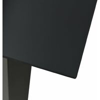 vidaXL 7 Piece Outdoor Dining Set PVC Rattan Black - Black