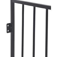 vidaXL Pet Fireplace Fence Steel Black - Black