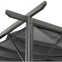 vidaXL Pergola with Retractable Roof Anthracite 3x3 m Steel 180 g/m² - Anthracite