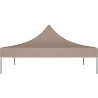 vidaXL Party Tent Roof 2x2 m Taupe 270 g/m² - Taupe
