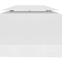 vidaXL 2-Tier Gazebo Top Cover 310 g/m² 4x3 m White - White