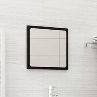 vidaXL Bathroom Mirror Black 40x1.5x37 cm Chipboard - Black