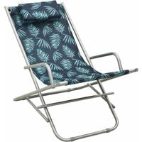 vidaXL Rocking Chairs 2 pcs Steel Leaf Print