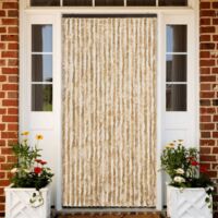 Insect Curtain Beige 90x200 cm Chenille vidaXL