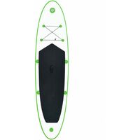 vidaXL Inflatable Stand Up Paddleboard Set Green and White - Green
