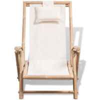 vidaXL Outdoor Deck Chair Bamboo - Brown