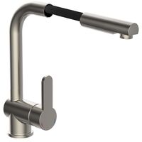 SCHÜTTE Sink Mixer with Pull-out Spray LONDON Low Pressure Stainless Steel Look - Silver
