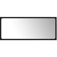 vidaXL Bathroom Mirror Black 90x1.5x37 cm Chipboard - Black