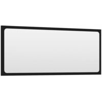 vidaXL Bathroom Mirror Black 90x1.5x37 cm Chipboard - Black