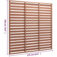 vidaXL Fence Panel WPC 170x180 cm Brown - Brown