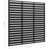vidaXL Fence Panel WPC 170x180 cm Black - Black