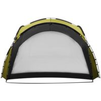 vidaXL Party Tent with LED and 4 Sidewalls 3.6x3.6x2.3 m Green - Green