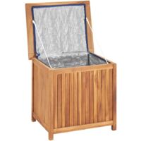 vidaXL Garden Storage Box 60x50x58 cm Solid Teak Wood - Brown