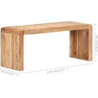 vidaXL Bench Solid Acacia Wood 110x38x46 cm