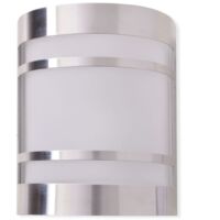 vidaXL Outdoor Wall Light Stainless Steel - Silver