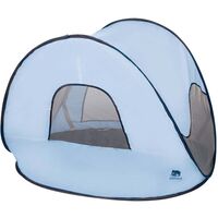 DERYAN Pop-up Beach Tent with Mosquito Net 120x90x80 cm Sky Blue - Blue