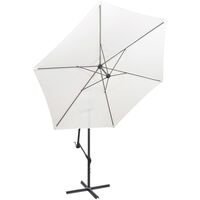 vidaXL Cantilever Umbrella 3 m Sand White