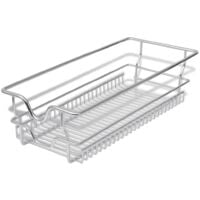 vidaXL Pull-Out Wire Baskets 2 pcs Silver 300 mm