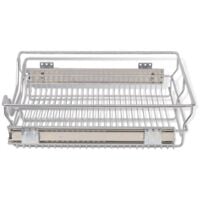 vidaXL Pull-Out Wire Baskets 2 pcs Silver 500 mm - Silver