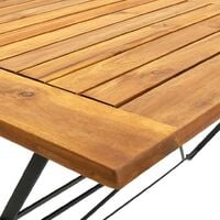 vidaXL Folding Garden Table 120x70x74 cm Solid Acacia Wood - Brown