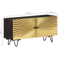 vidaXL TV Cabinet 90x30x45 cm Solid Mango Wood - Black