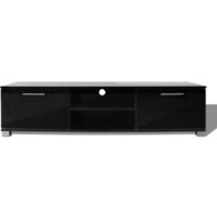 vidaXL TV Cabinet High-Gloss Black 120x40.3x34.7 cm