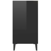 vidaXL Sideboard 57x35x70 cm Chipboard High Gloss Black - Black
