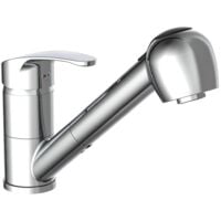 SCHÜTTE Sink Mixer with Pull-out Spray DIZIANI Chrome - Silver