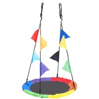 vidaXL Rainbow Swing with Flags 100 cm - Multicolour
