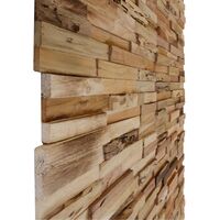 vidaXL Wall Cladding Panels 10 pcs 1.03 m² Recycled Teak Wood - Silver