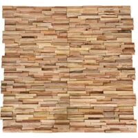 vidaXL 3D Wall Cladding Panels 10 pcs 1.08 m² Solid Teak Wood - Brown
