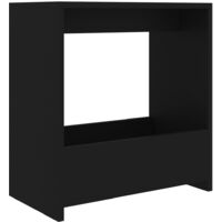 vidaXL Side Table 50x26x50 cm Chipboard Black - Black