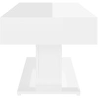 vidaXL Coffee Table 96x50x45 cm Chipboard High Gloss White - White