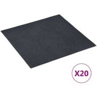 vidaXL Self-adhesive Flooring Planks 20 pcs PVC 1.86 m² Black Marble - Black
