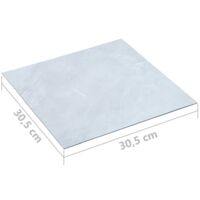 vidaXL Self-adhesive Flooring Planks 20 pcs PVC 1.86 m² White Marble - White