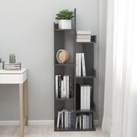 vidaXL Book Cabinet 48x25.5x140 cmChipboard Grey - Grey