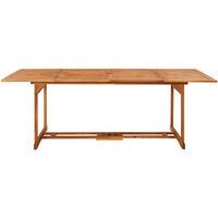 vidaXL Garden Dining Table 220x90x75 cm Solid Acacia Wood - Brown