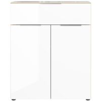 Germania Chest of 1 Drawer and 2 Doors GW-Oakland White and Oak - White
