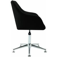 vidaXL Swivel Office Chair Black Fabric - Black