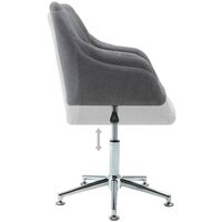 vidaXL Swivel Office Chair Light Grey Fabric - Grey