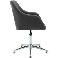 vidaXL Swivel Office Chair Dark Grey Fabric - Grey