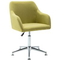 vidaXL Swivel Office Chair Green Fabric - Green
