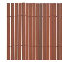 vidaXL Double-Sided Garden Fence 110x500 cm Brown - Brown