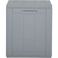 vidaXL Garden Storage Box 90L Grey PP Rattan - Grey