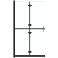 Foldable Walk-in Shower Wall Transparent ESG Glass 110x190 cm vidaXL