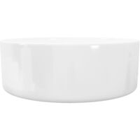 vidaXL Basin Round Ceramic White 40x15 cm - White