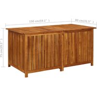 vidaXL Garden Storage Box 150x80x75 cm Solid Acacia Wood - Brown