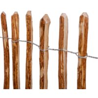 vidaXL Picket Fence Hazel Wood 60x500 cm - Brown